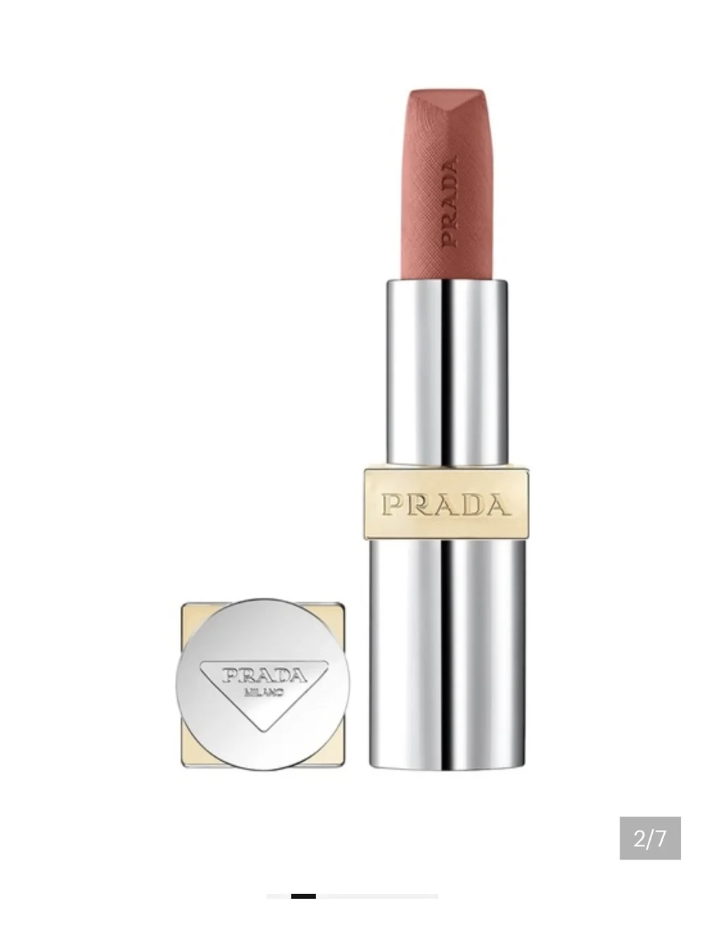 PRADA Monochrome Hyper Matte Refillable Lipstick In B01 ARGILE- NIB✨ FREE GIFT ✨